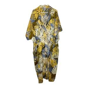 Jeannie Mai INC New  Jeannie III Palm Print Dress Trench Top Size 3X
